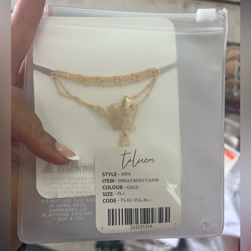 Toluca swim Elegant Gold  single body chain new sexy - Picture 3 of 3